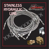 TANDEM HYDRAULIC BRAKE STAINLESS STEEL BRAIDED LINE KIT BOAT CARAVAN TRAILER