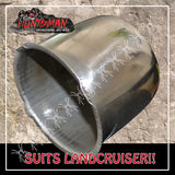 2X STAINLESS STEEL WHEEL CENTRE CAP- 74MM