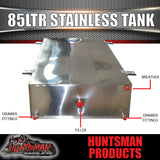 85 Litre Caravan Camper Trailer 4wd Stainless Steel Water Tank & brackets. 1mm