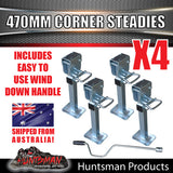 4x 640mm Drop Down Corner Steadies Stabilizer Legs