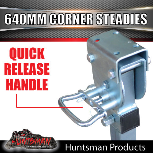 4x 640mm Drop Down Corner Steadies Stabilizer Legs