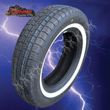 205/70R15 SURETRAC WHITEWALL TYRES.  25MM WHITE WALL BAND 205 70 15