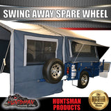 Rear Bar Swing Away Spare Wheel Bracket Hinge Kit 40X200mm Square Stub Axle For 4wd & Camper Trailers