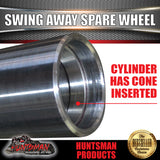 Rear Bar Swing Away Spare Wheel Bracket Hinge Kit 40X200mm Square Stub Axle For 4wd & Camper Trailers