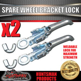 X2 SWING AWAY SPARE WHEEL BRACKET LOCKS, HEAVY DUTY OVER CENTRE LATCH & HOOK