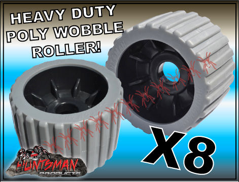 x8 BOAT TRAILER WOBBLE ROLLER. 4" WITH 25MM BORE