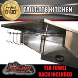 304 Stainless Steel Camper Trailer Caravan Tailgate Kitchen. RHS Sink Solid Back
