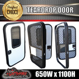 Caravan Trailer Teardrop Access Security Side door. RHS Hinge