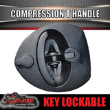 x8 Black Reinforced Fibre Compression T Lock for Trailer Caravan Boat Truck Toolbox