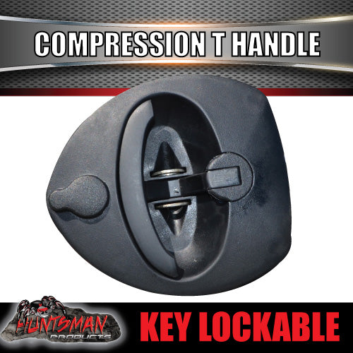 x1 Reinforced Black Fibre Compression T Lock for Trailer Caravan Boat Truck Toolbox