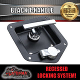 x1 Black T Handle Locks. Stainless Steel, Flush Mount,