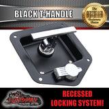 x8 Black T Handle Locks. Stainless Steel, Flush Mount,
