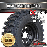 35x10.5R16 LT Comforser Thruster Competition Tyre on 16" Black Steel Wheel Rim