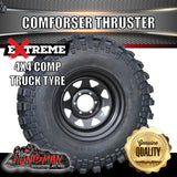 35x10.5R16 LT Comforser Thruster Competition Tyre on 16" Black Steel Wheel Rim