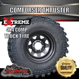 33x10.5R16 LT Comforser Thruster Competition Tyre on 16" Black Steel Wheel Rim