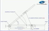 Trailer Electro Hydraulic Ram Cylinder Tipper Kit. 1250mm Stroke. 6 Stage 9000Kg