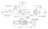 x6 LARGE STAINLESS STEEL TOGGLE / OVER CENTRE LATCH.