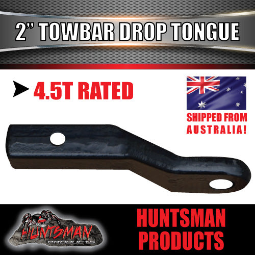 2" DROP FORGED TOWBAR TONGUE TO SUIT 70MM 4500KG RATED TOW BALL.