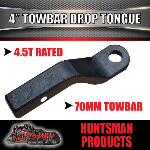 4" DROP FORGED TOWBAR TONGUE TO SUIT 70MM 4500KG RATED TOW BALL.