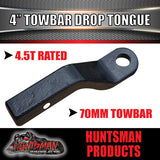 4" DROP FORGED TOWBAR TONGUE TO SUIT 70MM 4500KG RATED TOW BALL.