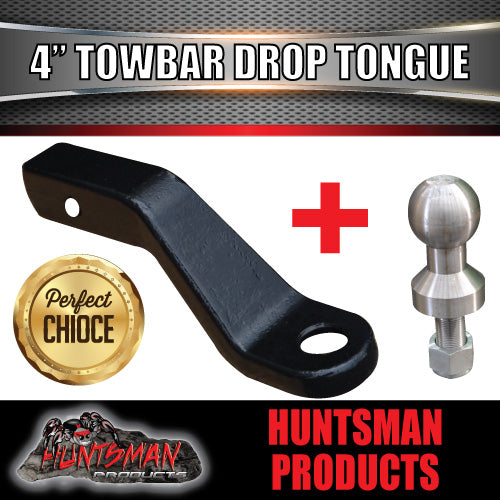 4" Drop Forged Towbar Tongue & 70mm Tow Ball. Suit Hayman Reece ARB TJM