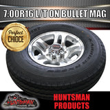 16" 6 stud bullet alloy wheel rim & 7:00R16 L/T Truck tyre. 7.00 16