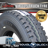 11R22.5 ROYAL BLACK TRUCK TYRE 148/145M 16PLY- TRAILER. 11 22.5