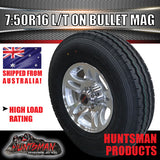 16" 6 stud bullet alloy wheel rim & 7:50R16 L/T Truck tyre. 7.50 16