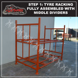 Collapsible Tyre Warehouse Stillage Rack Heavy Duty Storage 2200mm x 1900mm