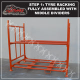 Collapsible Tyre Warehouse Stillage Rack Heavy Duty Storage 2200mm x 1900mm