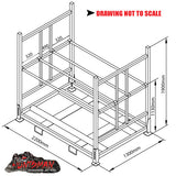 Collapsible Tyre Warehouse Stillage Rack Heavy Duty Storage 2200mm x 1900mm