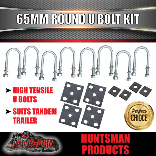 TANDEM TRAILER CARAVAN 65x170MM 5/8" HIGH TENSILE U BOLT KIT