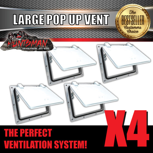 X4 Large white pop up ROOF AIR VENTS