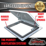 Large white pop up ROOF AIR VENT for Trailer Canopy Caravan Horse Float Truck