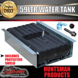 59 LITRE CARAVAN TRAILER UNDERBODY WATER TANK WITH PROTECTIVE SHIELD