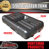 Caravan Camper Trailer Boat 59 Litre Underbody Water Tank & Fittings. HDPE grade Plastic