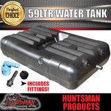 Caravan Camper Trailer Boat 59 Litre Underbody Water Tank & Fittings. HDPE grade Plastic