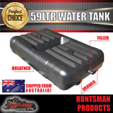 Caravan Camper Trailer Boat 59 Litre Underbody Water Tank & Fittings. HDPE grade Plastic