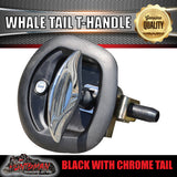 x10 Black Whale Tail T Handle Folding Lock for Trailer Canopy Box