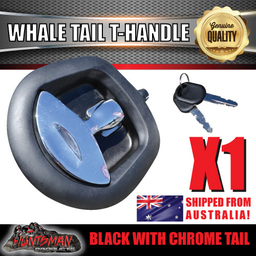 x1 Black Whale Tail T Handle Folding Lock