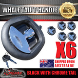 x6 Black Whale Tail T Handle Folding Lock for Trailer Canopy