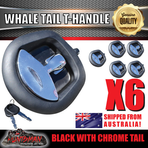 x6 Black Whale Tail T Handle Folding Lock for Trailer Canopy