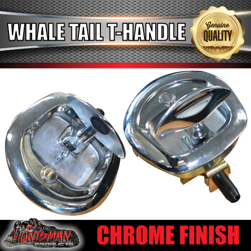 x6 Chrome Whale Tail T Handle Folding Lock for Trailer Caravan Canopy