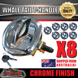 x8 Chrome Whale Tail T Handle Folding Lock for Trailer Caravan Canopy
