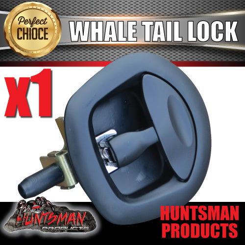 x1 Black Whale Tail T Handle Folding Locks for Trailer Canopy Caravan